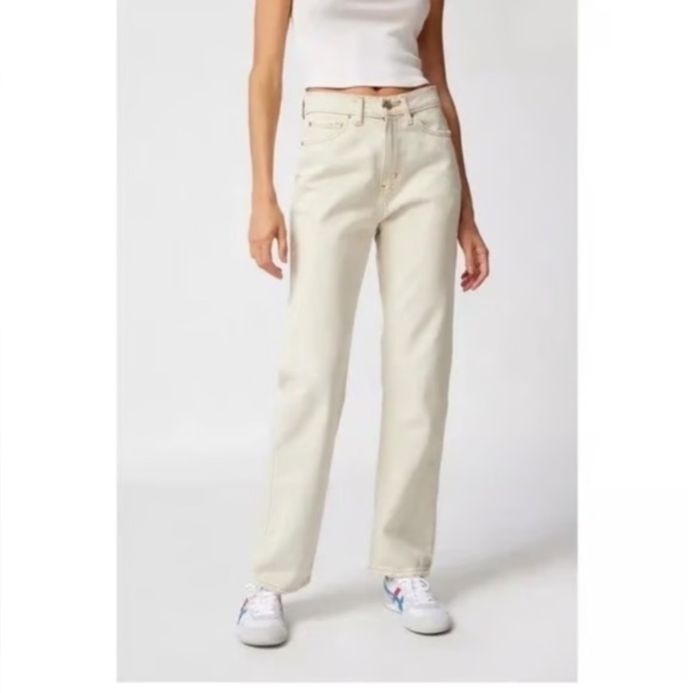 Urban Outfitters BDG Cowboy Off White & Beige Stitching Jeans Size 25 High Rise